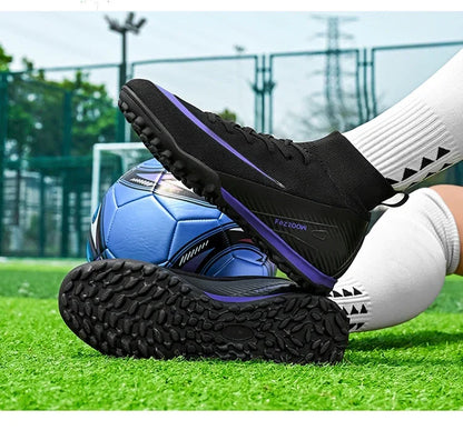 New Men Football Boots Match Outdoor Long Spikes Soccer Shoes Cleats Comfortable Training Sport Adult Breathable Boys Non Slip