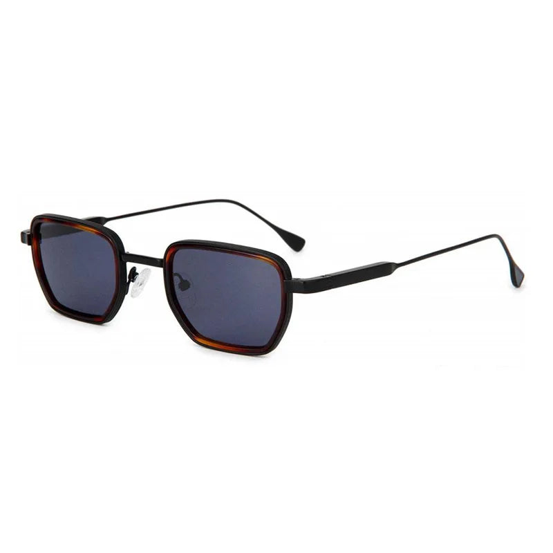Vintage High-end Metal Steampunk Sunglasses Men Square Polarized Sun Glasses Women Stylish Retro Brand Shades Male Female UV400