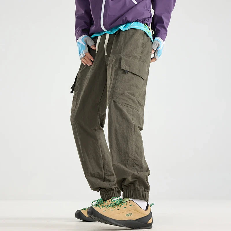 Men's Water-repellent Hiking Cargo Pants Breathable  Fashion Cargo Pants Autumn Trousers Fishing Camping Pants Male