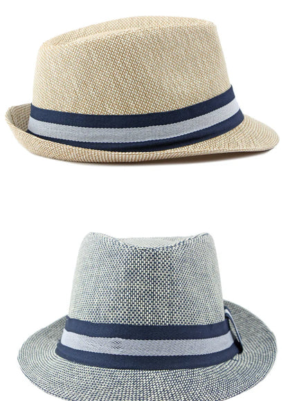 Middle-aged and Elderly Men's Top Hat Spring Summer Luxury Designer Sun Protection Beach Cap Grass Wedding Fedora Jazz Hat Party