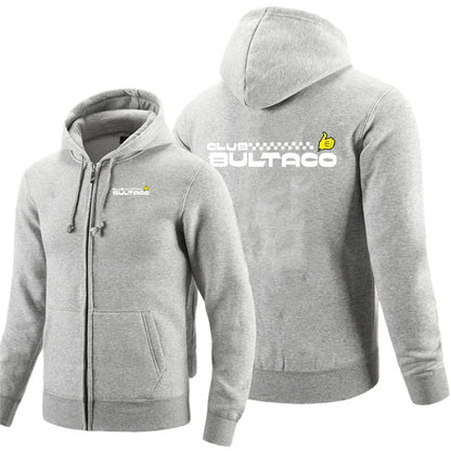 Bultaco Cemoto Motorcycles Logo Print Sweatshirt Hooded Coat 2026 Spring And Autumn Men's Versatile Cardigan Hoodies Jacket