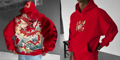 Pokémon Men's Hoodie 2025 Autumn/Winter Anime Gyarados Print Loose Street Casual Japanese Trendy Versatile Original Jumper Top