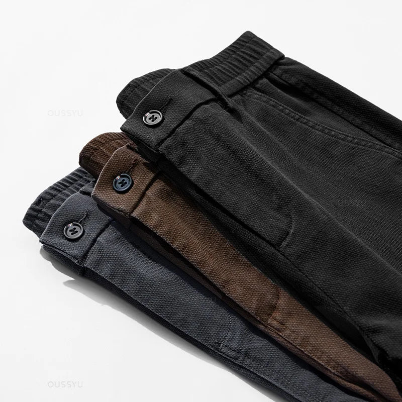 2025 New High Quality Soft Lyocell Fabric Jeans Men Elastic Waist Loose Straight Four Seasons Denim Trousers Male Plus Size 5XL