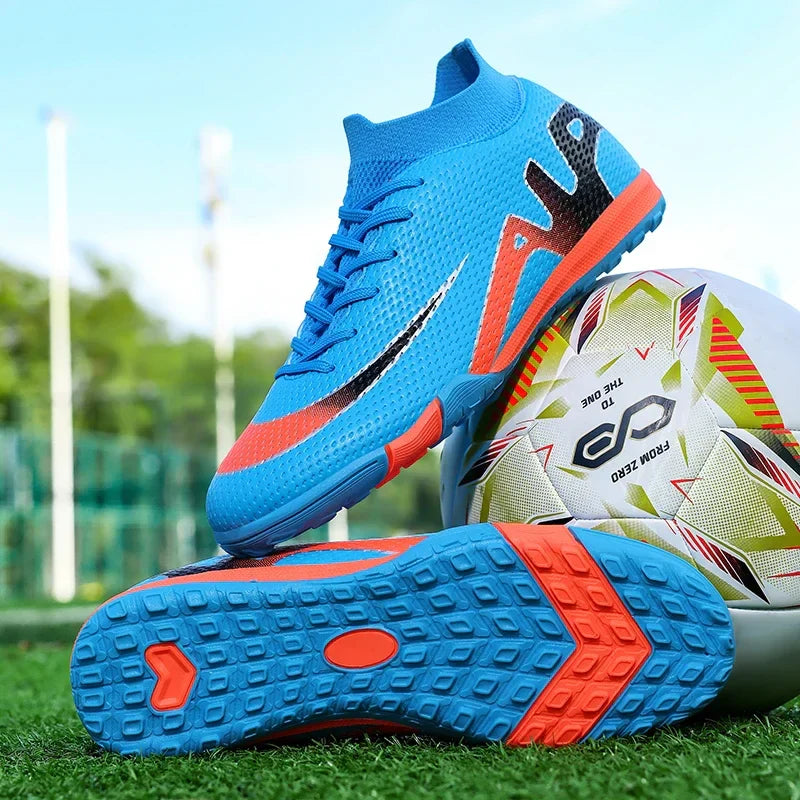 New Men Football Boots Grass Cleats High-top Non-Slip Soccer Shoes Futsal Sneakers High-quality Match Indoor Hot-selling Outdoor