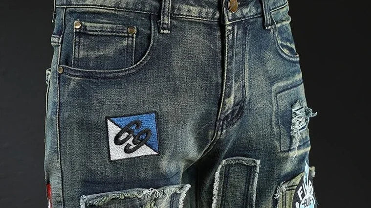 Trousers New Rock Work Wear Straight Jeans for Men Hip Hop Man Cowboy Pants with Pockets Casual Harajuku Classic Aesthetic Denim