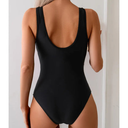 Black Sexy Swimsuits One Piece Women's Closed Swimwear Push Up Swimming Wear Bodysuit Bathing Suits Beachwear Pool Bather 2026