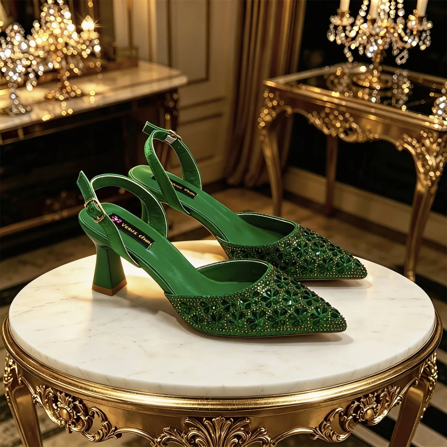 2026Italian-Inspired Silver Rhinestone Pointed Toe High Heels & Matching Handbag Set – Elegant Wedding Party Shoes for Women