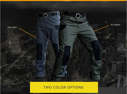 Men's Tactical Pants Casual Cargo Multi-Pockets Trousers Quick Dry Outdoor Waterproof Workwear Trousers Wear-Resistant Overalls