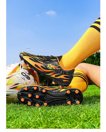 Kids Professional Football Boots Men Soccer Shoes Low-top Ankle Support Sports Youth Match Training Football Non-slip Durable