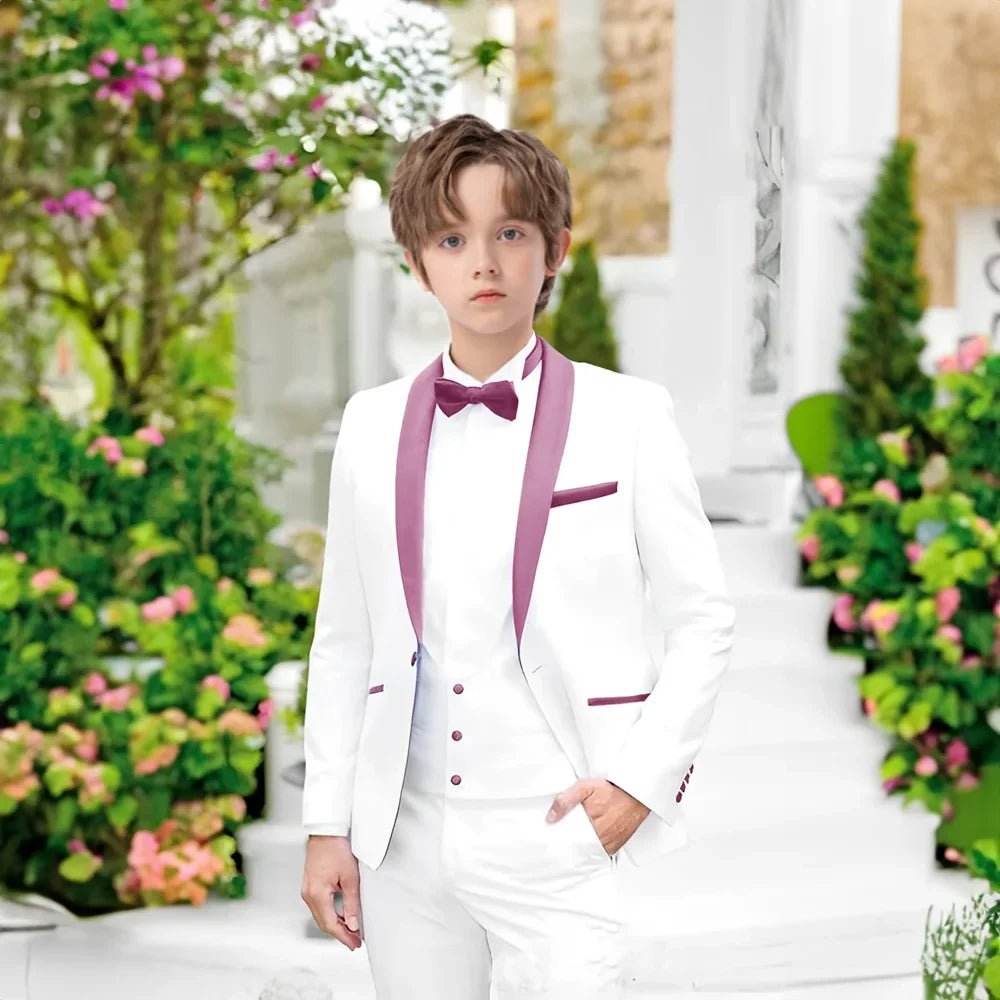 Hot Sale Boys Slim Fit Suit 2 Pieces Piano Performance Wear,Chic Shawl Lapel Tuxedo For Party,Plus Size Suit Set Toddler 2-20T