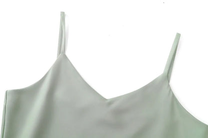 2024 woman clothing high Stretch ribbing closed-fit wrap tops + Matte Satin dress Maxi matching sets (ship out in 1 day)