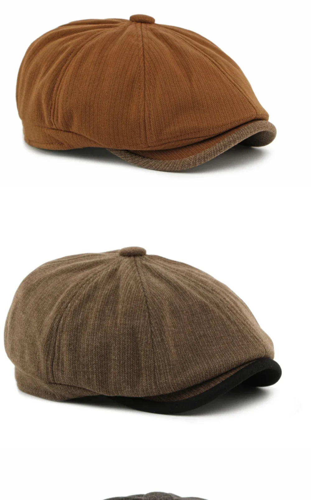 Beret Cap Men Women Autumn Winter Hat Thick Warm Artist Painter Wool Beret Hat Male Female Flat Octagonal Cap Mens Berets