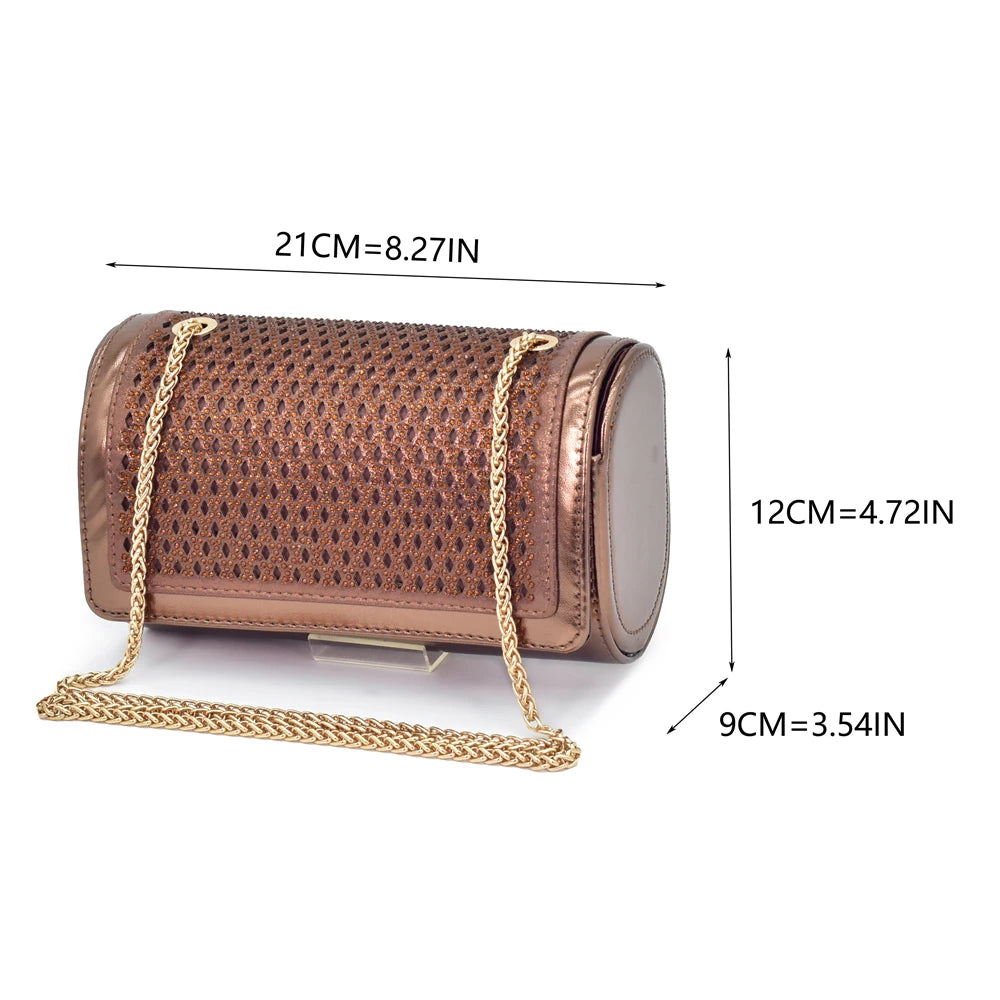 New Arrival Women Italian Shoes and Matching Bags Sets Decorated with Rhinestone Fashion Party Shoes and Bag Match for Women