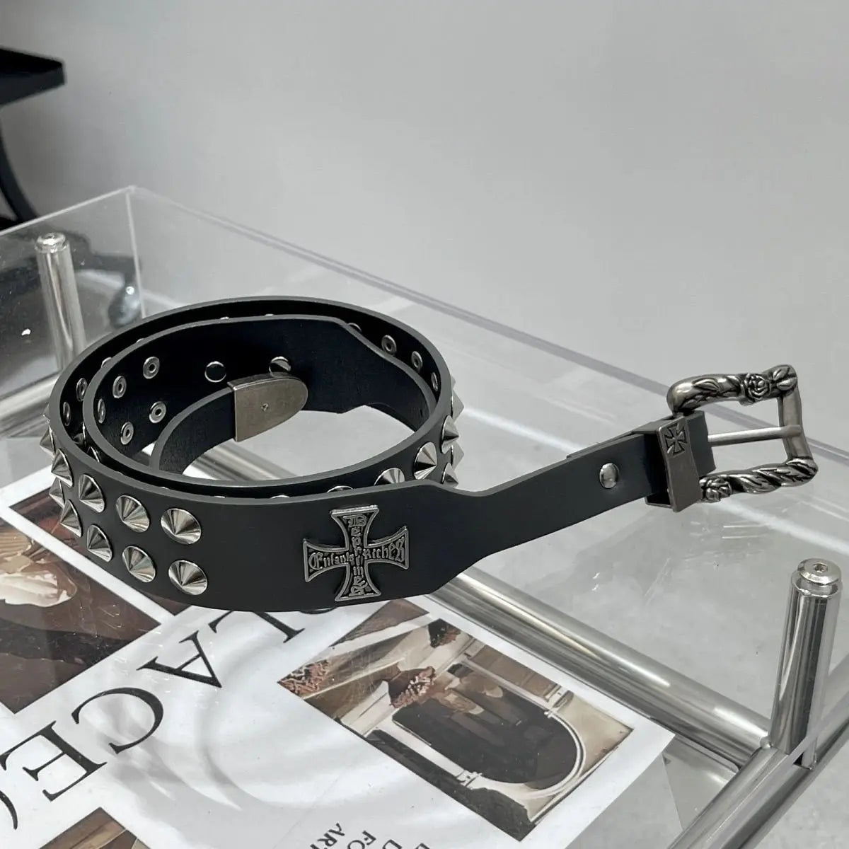 Punk New Gothic Y2K Women Men Belts Luxury Brand Goth Ladies Hip Hop Punk Rivet Skeleton Print Waist Belt Jeans Waistband