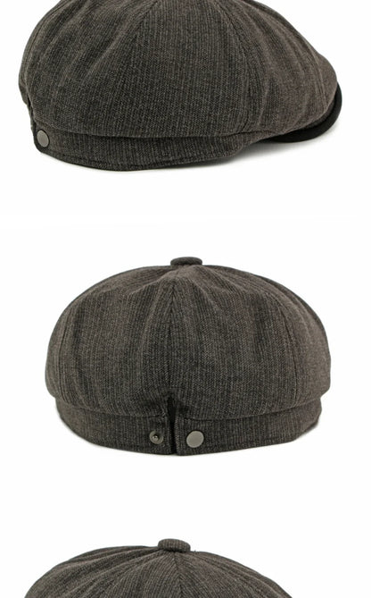 Beret Cap Men Women Autumn Winter Hat Thick Warm Artist Painter Wool Beret Hat Male Female Flat Octagonal Cap Mens Berets