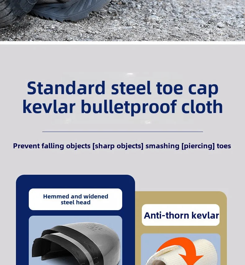 summer mesh safety shoes breathable work shoes industrial construction indestructible shoes for men steel toe safety work boots