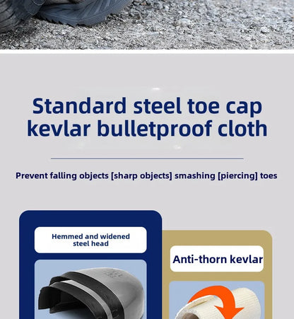 summer mesh safety shoes breathable work shoes industrial construction indestructible shoes for men steel toe safety work boots
