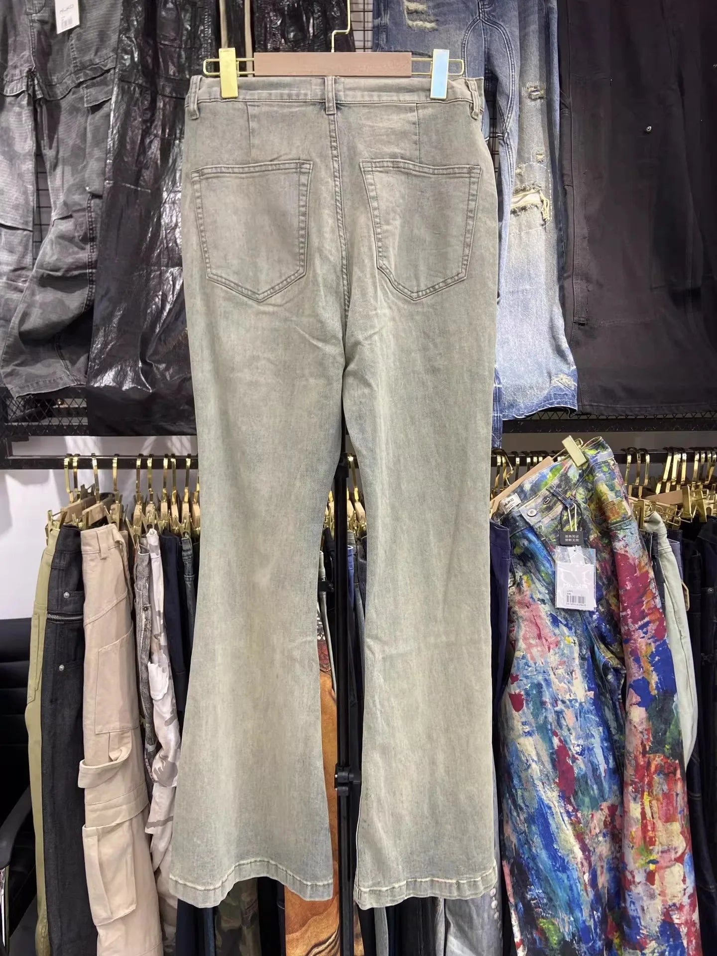 Vintage Wide Leg Jeans Men's and Women's Casual Long Pants Trendy On The Ground ZJ091