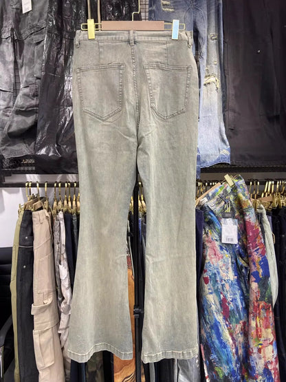Vintage Wide Leg Jeans Men's and Women's Casual Long Pants Trendy On The Ground ZJ091