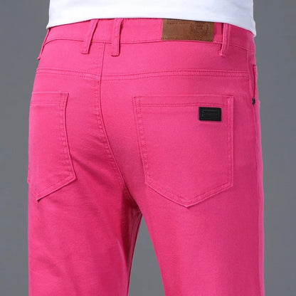 New Autumn Stretch Jeans Men's Clothing Slim Fashion Comfortable Hip-hop High Streetwear Male Elasticity Denim Trousers