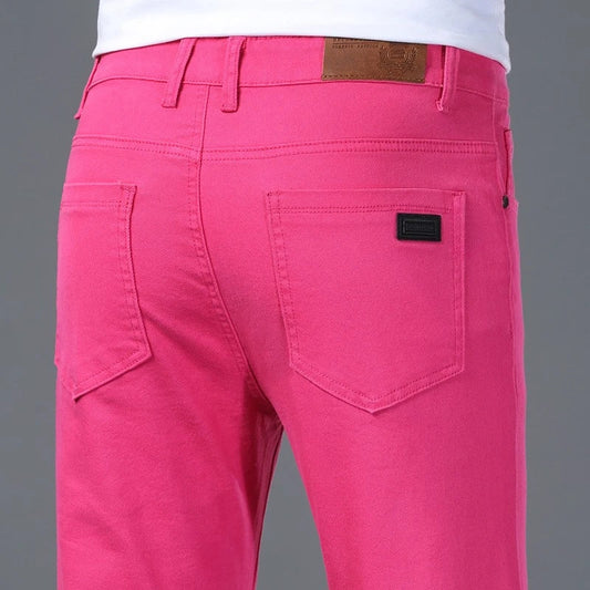 New Autumn Stretch Jeans Men's Clothing Slim Fashion Comfortable Hip-hop High Streetwear Male Elasticity Denim Trousers