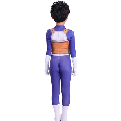 Kids Adult Blue Vegeta-boy Cosplay Costume Goku Costume Suit Superhero Jumpsuit Finery Dress Up