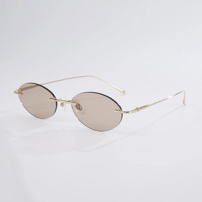 Fashion Frameless Women Polarized Sunglasses Travel Photography Sunglass Pure Titanium Frame Men Punk Sun Glasses Shades UV400