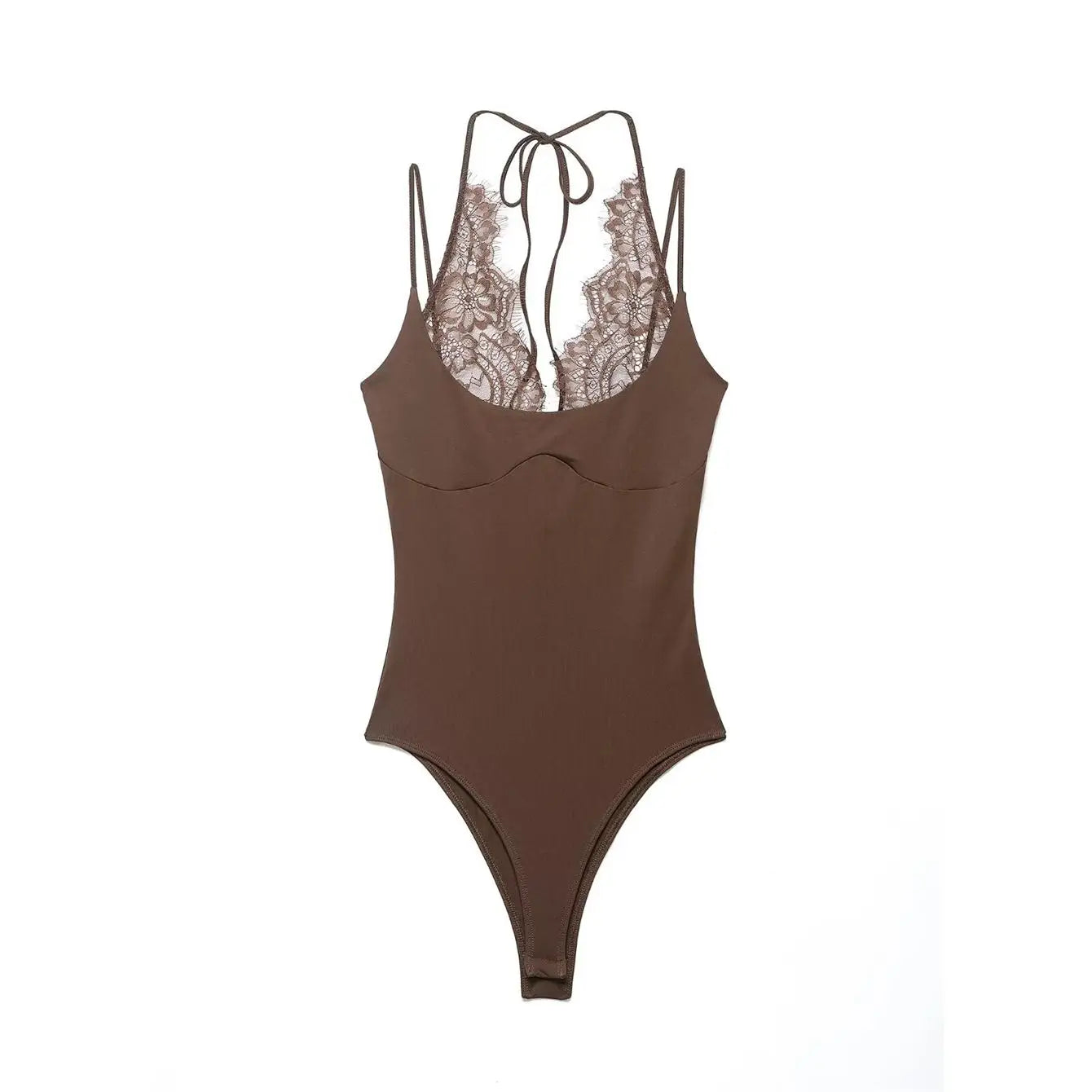 Women Sexy Slim Bodysuits Chic Lace Partwork Sleeveless Fashion Backless Sling Tops 2026 Newest Lady Casual Playsuit