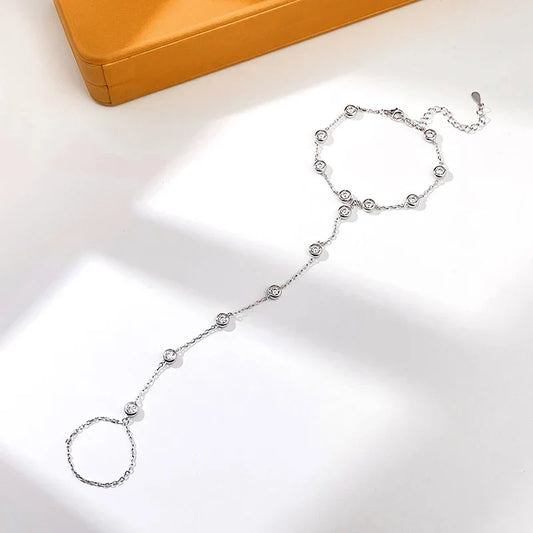 Bracelets en moissanite ronde de 3 mm avec lunette pour femmes, chaîne réglable de 14 à 21 cm, certifié GRA, en argent s925, bracelet à bulles en diamant
