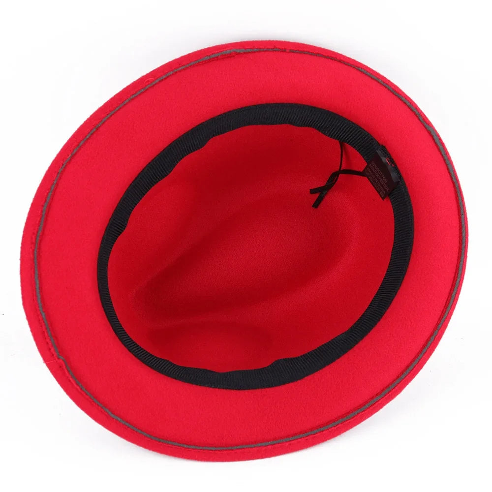 British Style Classic Jazz Hats Autumn and Winter New Women's Woolen Hat Men's Felt Warm Hat Stage Performance Hat