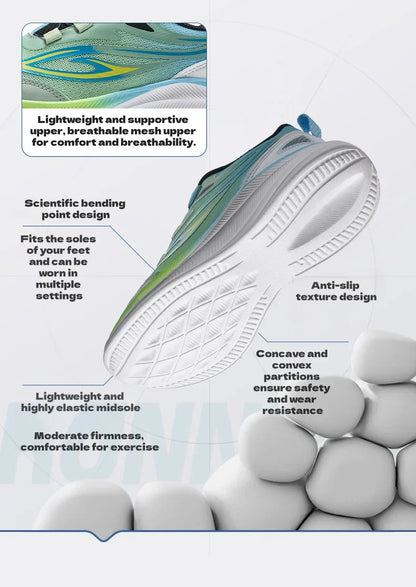 School training boys basketball shoes cushion non-slip tennis shoes mesh bounce sneakers choose buttons children's casual shoes