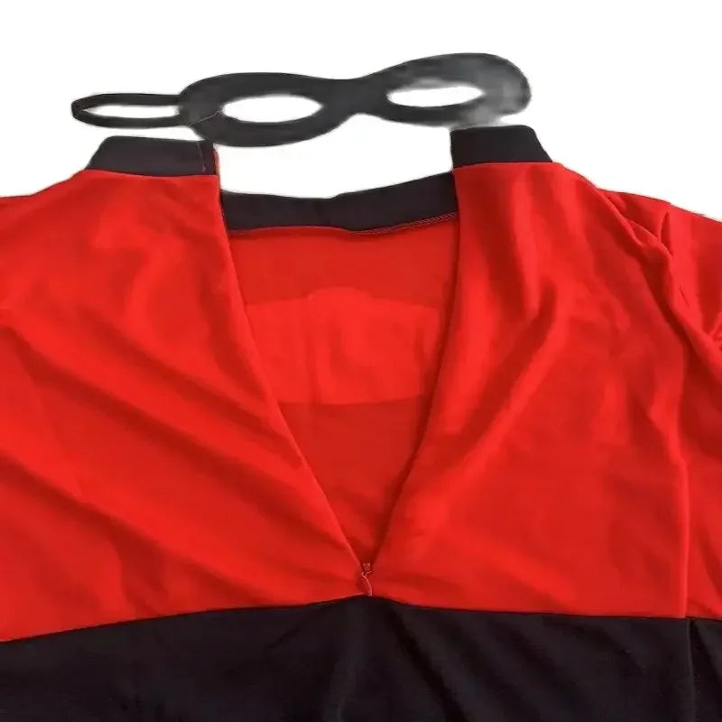 Children's Halloween Anime Costume Incredible Mr. 2 Costume Cosplay Children's Superhero Fancy Dress Up Children's Red jumpsuit