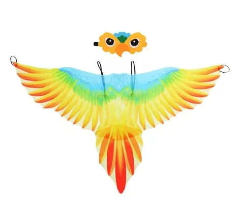 Bird Costume cape and Mask Parrot Wings Cape Dress up Shawl Cloak for  Day Festival Masquerade Party Boys Girls