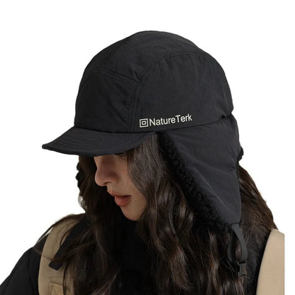 High Quality Unisex Winter Letter Printed Lei Feng Cap Fleece Lined Warm Outdoor Skiing Flight Hat Ear Protection Russian Hat