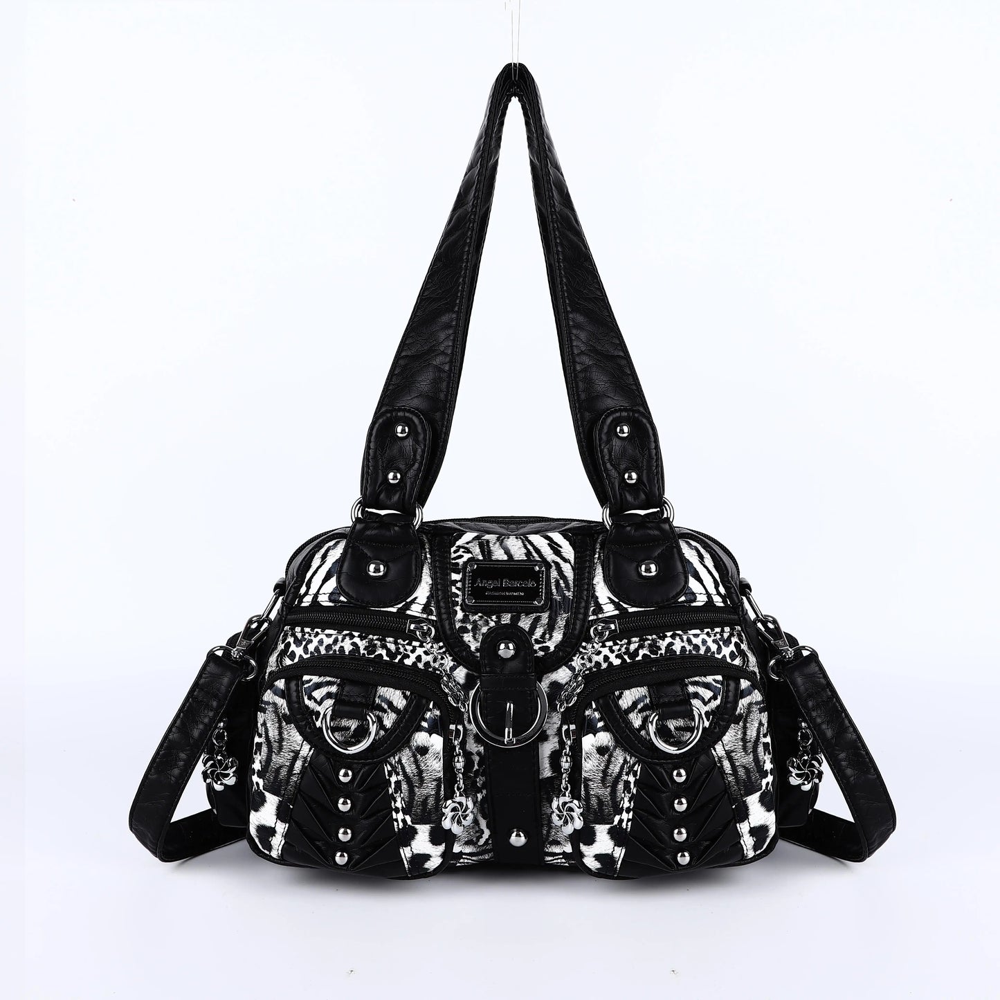 Women Handbags Fashion Satchel Top-handle Handbag PU Shoulder Bag 10.6"x8.3" Dumpling Pack Multi-pockets Shoulder Bags