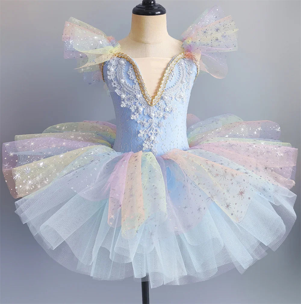 Summer Ballet Dress Girl Dance Costumes Ballet Leotards Casual Kids Dresses Tutu Ballerine Girls Clothes Vestidos Children's Day