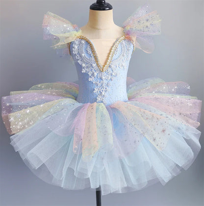 Summer Ballet Dress Girl Dance Costumes Ballet Leotards Casual Kids Dresses Tutu Ballerine Girls Clothes Vestidos Children's Day