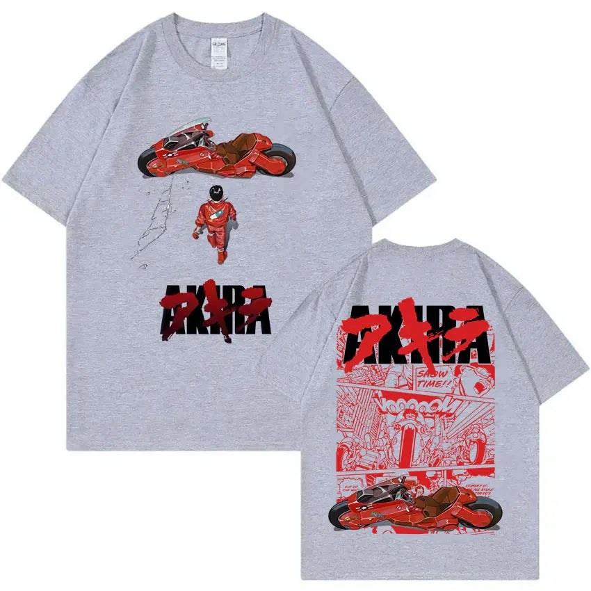 Japanese Science Fiction Cartoon Movie Anime Akira Shotaro Kaneda Graphic T Shirts Men Women Hip Hop Vintage Oversized T-shirts