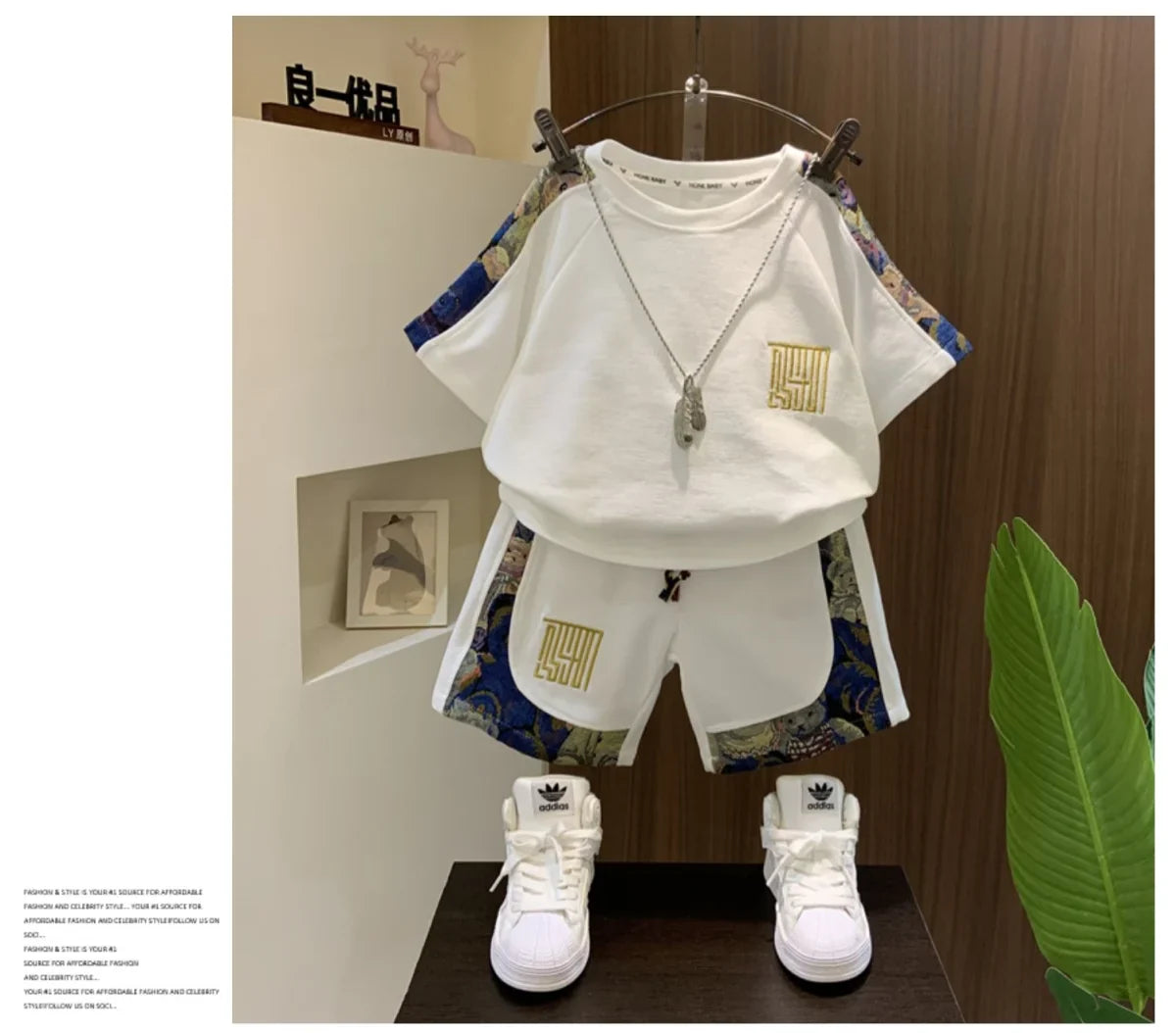 Korean Clothes for Children Boys T-shirt Shorts 2-piece Set Summer Cotton Short Sleeve Kids Clothes Sets Baby Tracksuit 2-11Y