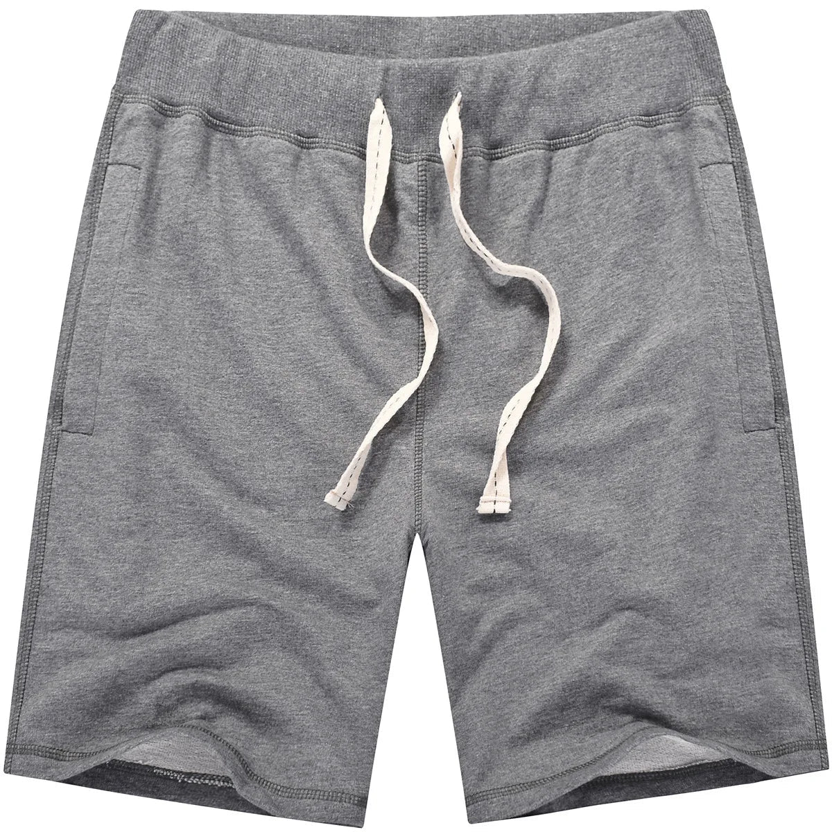 Gray Cotton Shorts Men Summer Sport Fitness Gym Workout Jogger Shorts with Pocket High Quality Plus Size Home Casual Sweatshorts