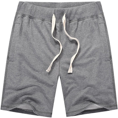 Gray Cotton Shorts Men Summer Sport Fitness Gym Workout Jogger Shorts with Pocket High Quality Plus Size Home Casual Sweatshorts