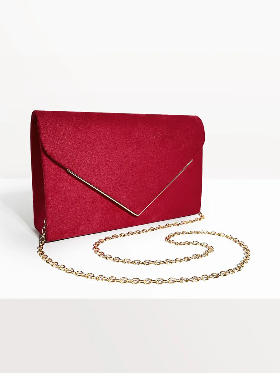 Velvet Envelope Bags Women Evening Wallets High Quality Clutches Banquet Dresses Clutch Over Shoulder Bags with Chain Handbags