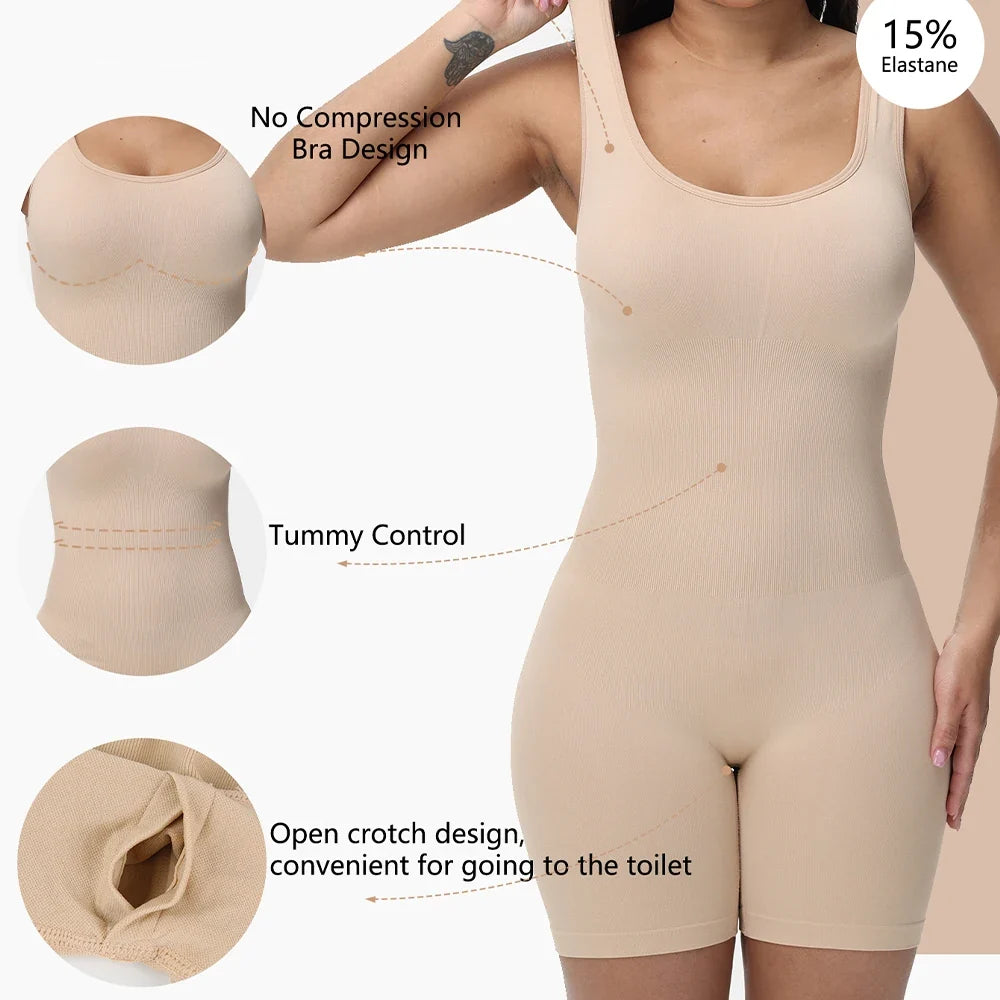 Full Body Shapewear Bodysuit for Women Compression Waist Trainer Body Shaper Bodysuit Fajas Underwear Slim Corset Bodysuits