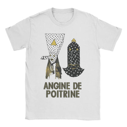 Printed Angine De Poitrine Rock Band T Shirt For Unisex  Cotton T-shirts Short Sleeve Clothes