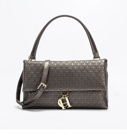 Unique Fashion Printed Women's Handbag Metal Accessories Solid Color Elegant Simplicity Women's Shoulder Bag