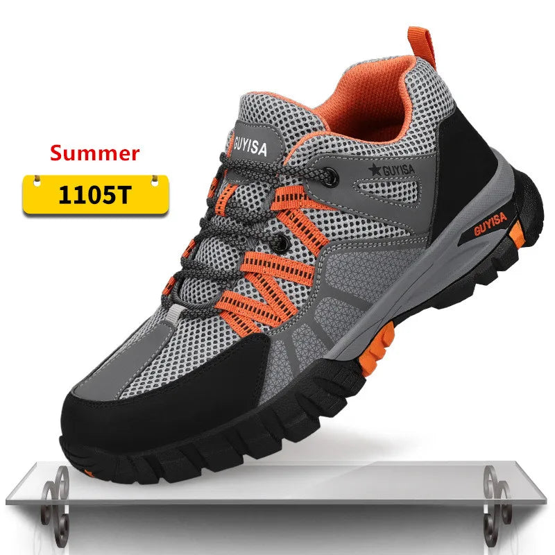 safety sneakers work man safety shoes Work shoes with steel toe anti puncture work  anti-slip boots indestructible shoes for men