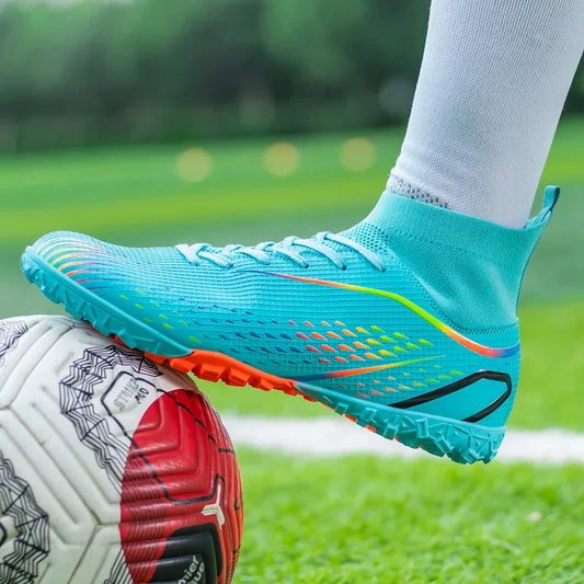 MenOutdoor Football Boots Professional Training Soccer Shoes Soccer Cleats Turf Futsal Match Grass Unisex Non-slip Breathable