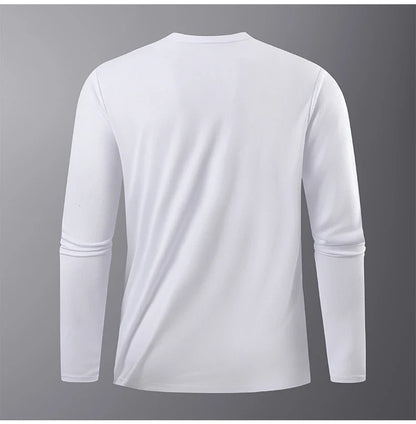 Men's Summer Long Sleeve Tops Outdoor Elastic Quick-Drying Breathable Cool Sweatshirt Men Jogging Reflective Strip Sweatshirt