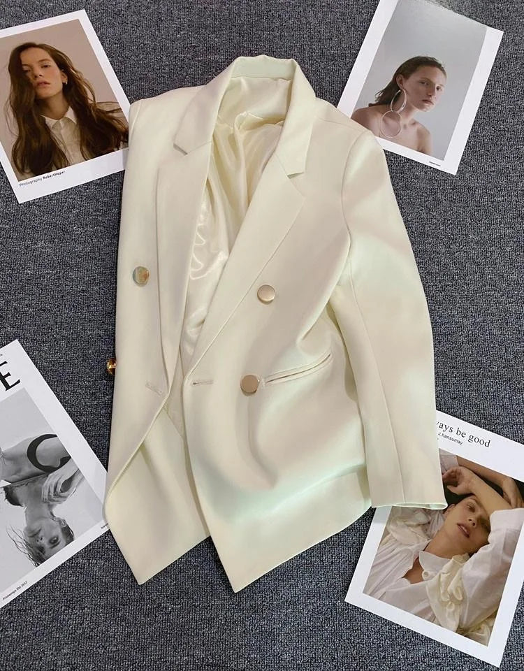 Women's Casual  Jaet Coat 22 Colors Small Suit Outerwear Long Sve Commute Sle Pure Color Spring Season