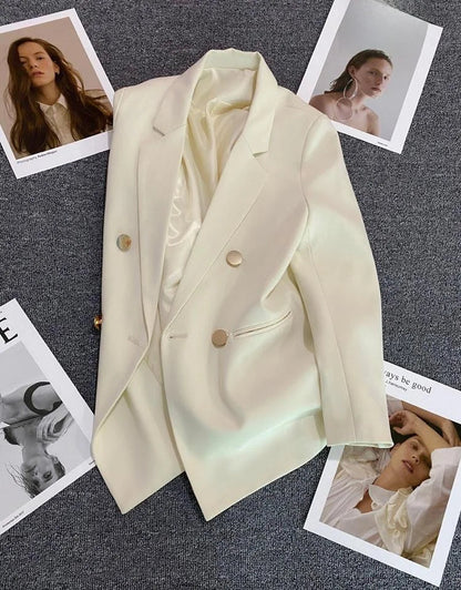 Women's Casual  Jaet Coat 22 Colors Small Suit Outerwear Long Sve Commute Sle Pure Color Spring Season